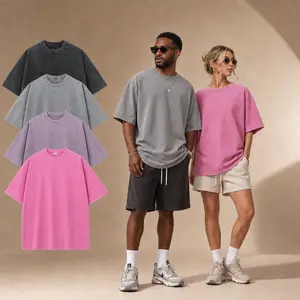 1/4 Pack Oversized Tshirts Unisex Gym Vintage Heavyweight T Shirts Cotton Workout Acid Wash Baggy Tees