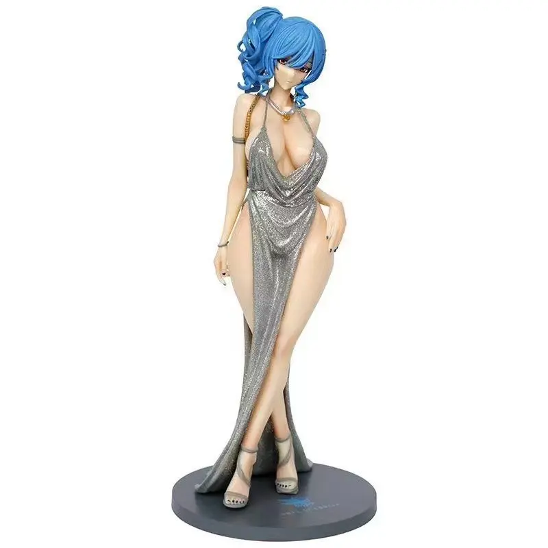 Bleach Line Saint Louis Dress Handmade Figure, Blue Hair Beautiful Girl Secondary Dimension Decoration Model, Collectible Statue Ornament