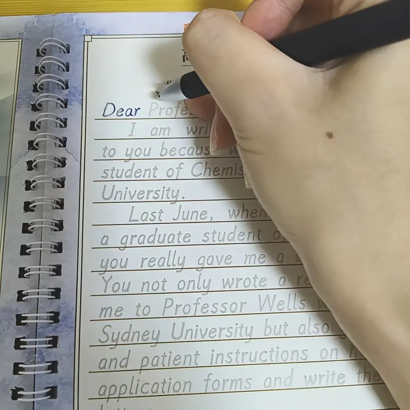 English Letter Writing Practice Book, 1 Piece Reusable Handwriting Practice Calligraphy Book, School & Educational Supplies