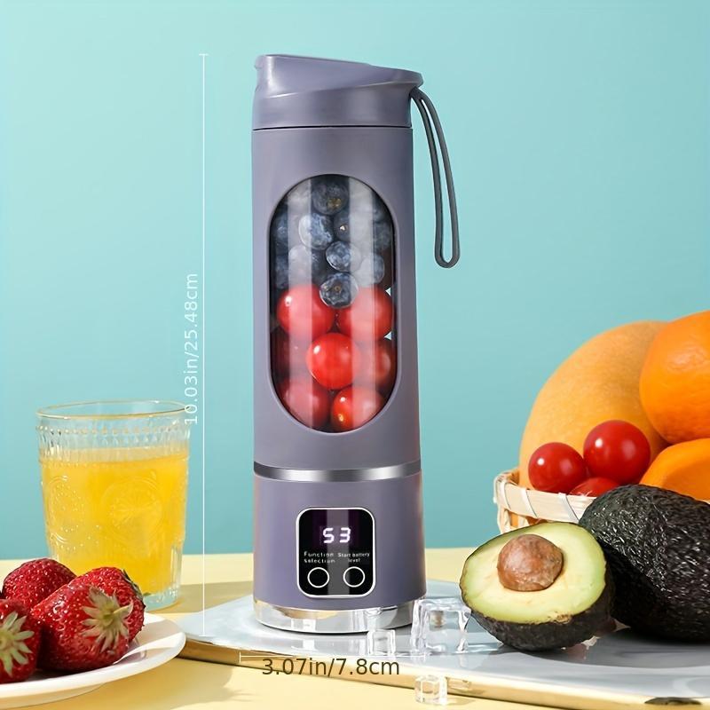 Portable 15.22oz USB Rechargeable Personal Blender with LED Display, Durable ABS Material, Perfect for Smoothies & Juices, Home Kitchen Essential