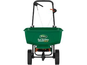 AGS Scotts Turf Builder EdgeGuard Mini Broadcast Spreader - Spreader For Lawn Fertilizer, Weed & Insect Control, Grass Seed, and Ice Melt, Holds Up To 5,000 sq.ft. of Product