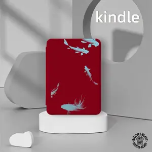Red and white koi protective case suitable for 7/6.8/6inch Kindle Paperwhite (12th/11th/10th/8th/7th/6th/5th generation-2024/2025) |   Kindle e-reader accessories, Colorsoft signature edition, cute basic protective case, lightweight protective cover |   U