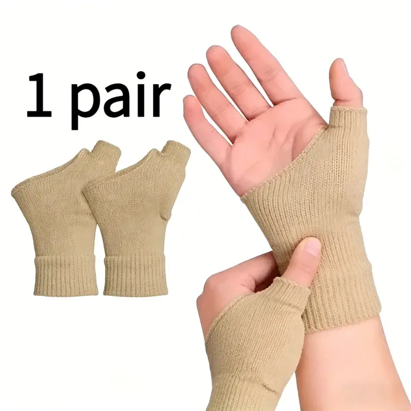 1Pair Wrist Thumb Compression Arthritis Gloves, Healthcare Breathable Wrist Support Brace Wrist Sleeve With Gel Thumb Injury Pads Protector