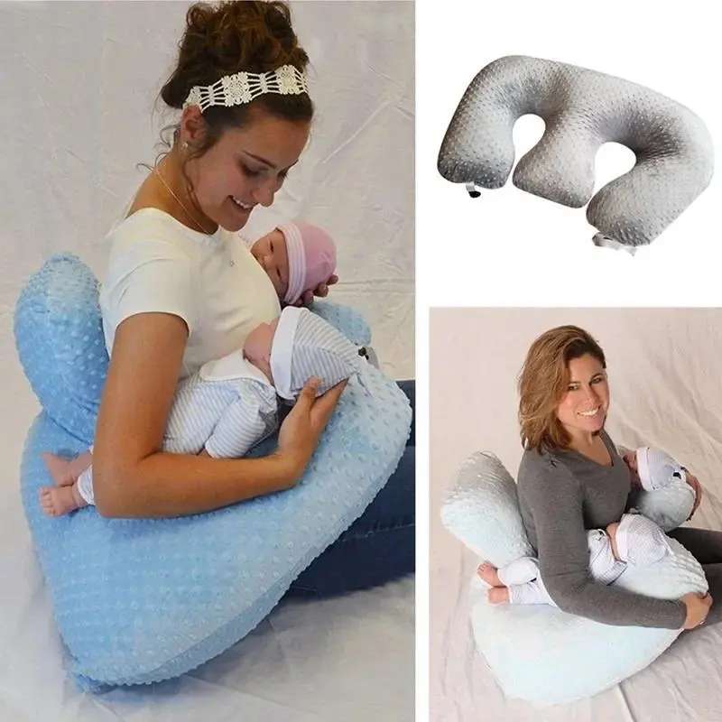 Baby Twin Pillow Multi Functional Nursing Pillow Anti Overflow Spitting Pillows Cushion for Newborns Feeding Bed Baby Nest