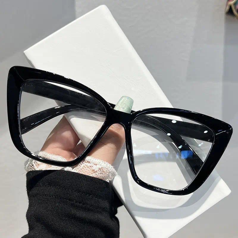4-Pack Unisex Fashion Blue Light Blocking Glasses, Oversized Cat Eye & Square Frame Styling, Clear Lens Eye Protection Eyewear, Comfort Lightweight Design Perfect for Daily Wear, Work, Screen Use & Casual Outfits