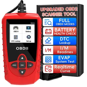 Obd2 Scanner Code Reader, Engine Light Reset, One-Button I/m, Error Code Clearing, Dtc Lookup, Car Diagnostic Tool for Obdii/eobd Vehicles