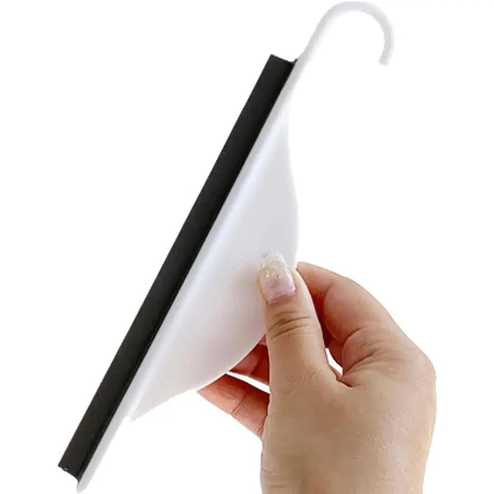 Single Hand Synthetic Silicon Water Scraper Squeegee - Durable, Soap Resistant, Compact Mini Home Cleaning Tool for Bathroom Shower, Mirror, Window