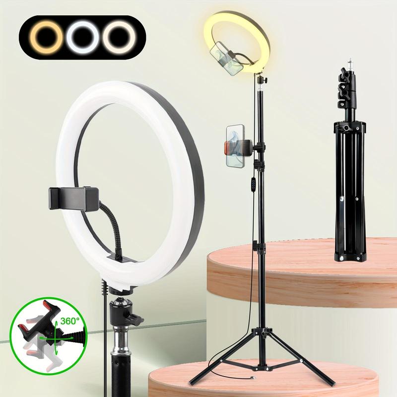 12"Ring Light with 63" Stand & 2 Phone Holders, 360° Adjustable Video Light for YouTube TikTok, Makeup,Photography, Ring Lights Compatiblewith All Cameras/Phones Selfie New Years valentine's Content Creator Pack , Super Bowl 12"Ring Light with 63" Stand & 2 Phone Holders, 360° Adjustable Video Light for YouTube TikTok, Makeup,Photography, Ring Lights Compatiblewith All Cameras/Phones Selfie New Years valentine's Content Creator Pack , Super Bowl