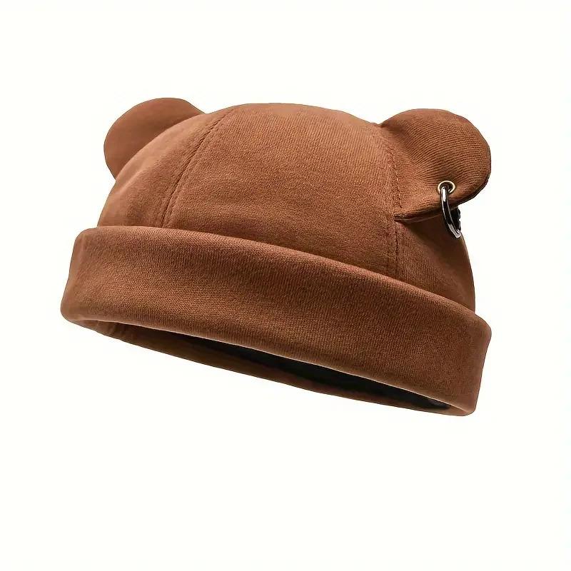 Autumn and Winter Polyester Warm Cartoon Docker Cap Brimless Hat Beanie Landlord Sailor Cap Girl and Women