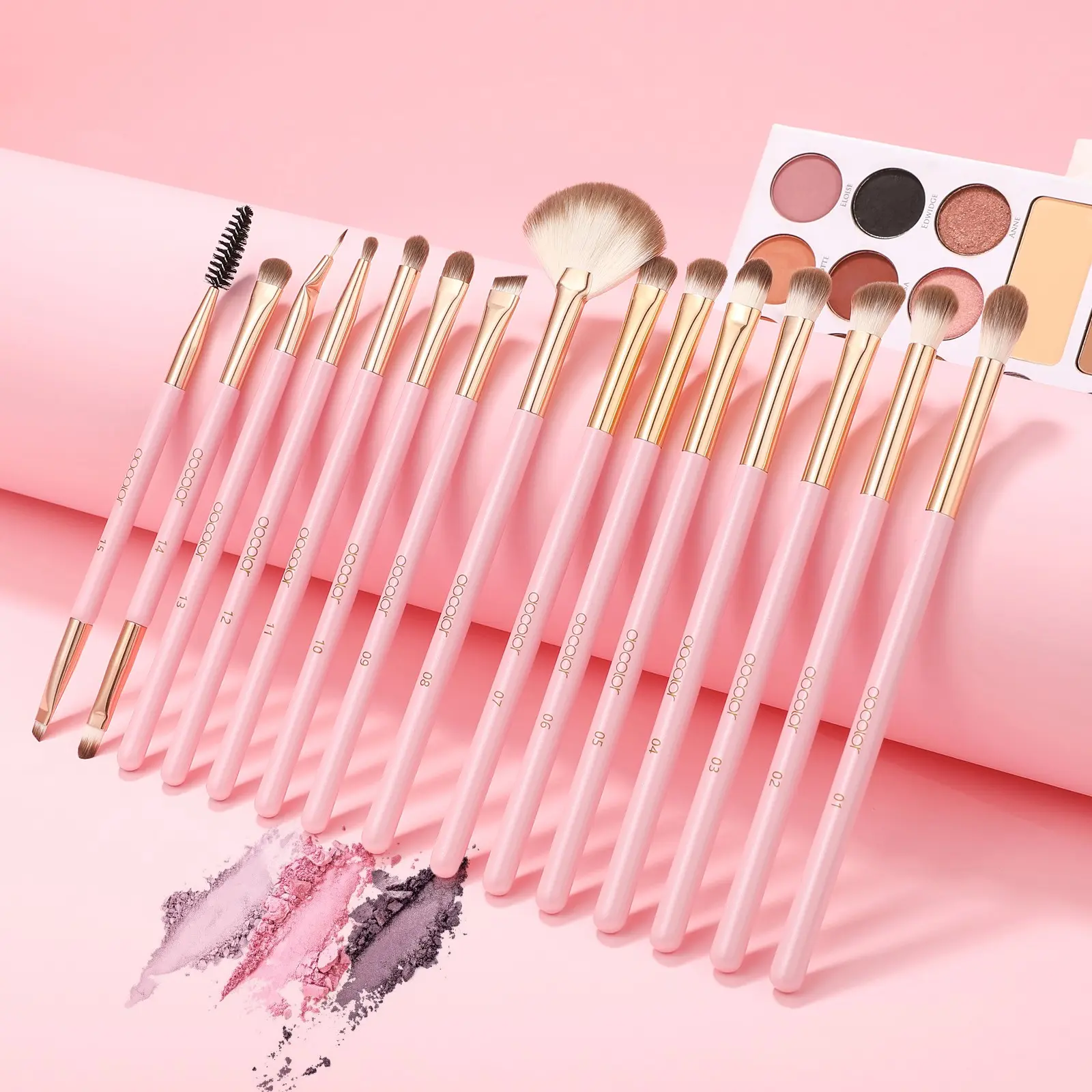 15-Piece Eyeshadow Brush Set, Perfect for Makeup Application, Fine Brushes for Mixing and Detailing, Professional Quality for Eyeshadow, Eyeliner, Brows