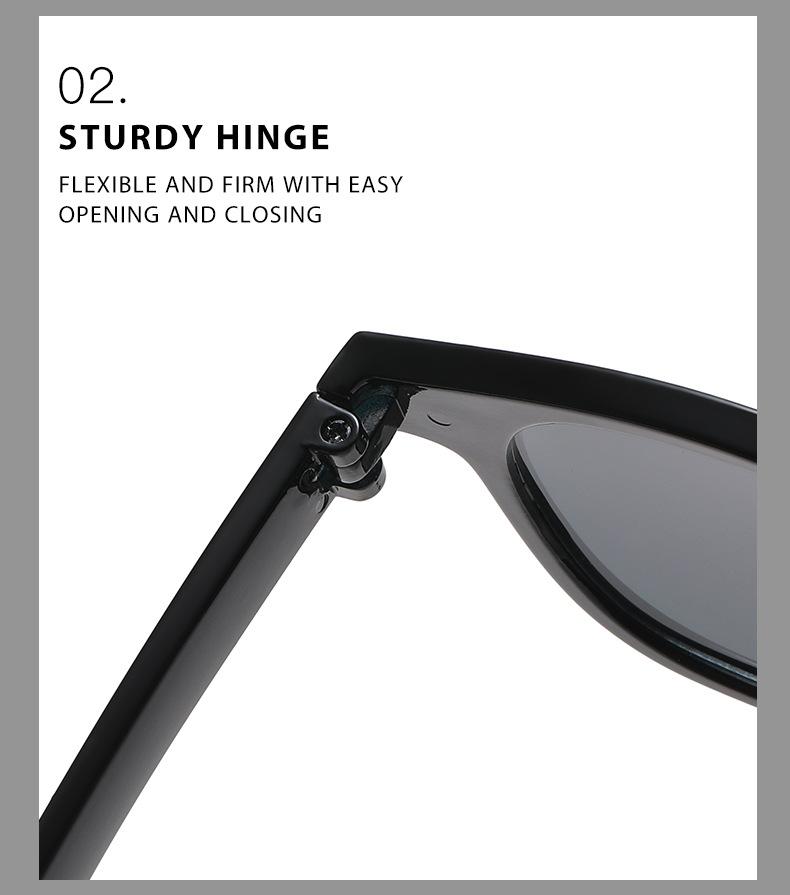 New European and American retro round frame rice nail sunglasses for men, cross-border popular sunglasses, trendy UV resistant sunglasses