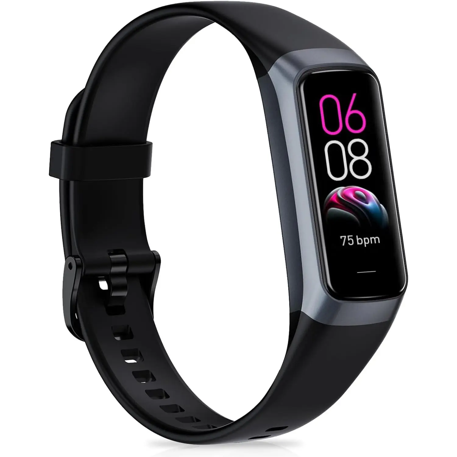 Fitness Tracker with Heart Rate, Blood Pressure, Sleep Tracking, Calorie Tracking, Activity Tracker with 1.1" AMOLED Color Screen, Waterproof Step Tracker for Android iPhones Women Men