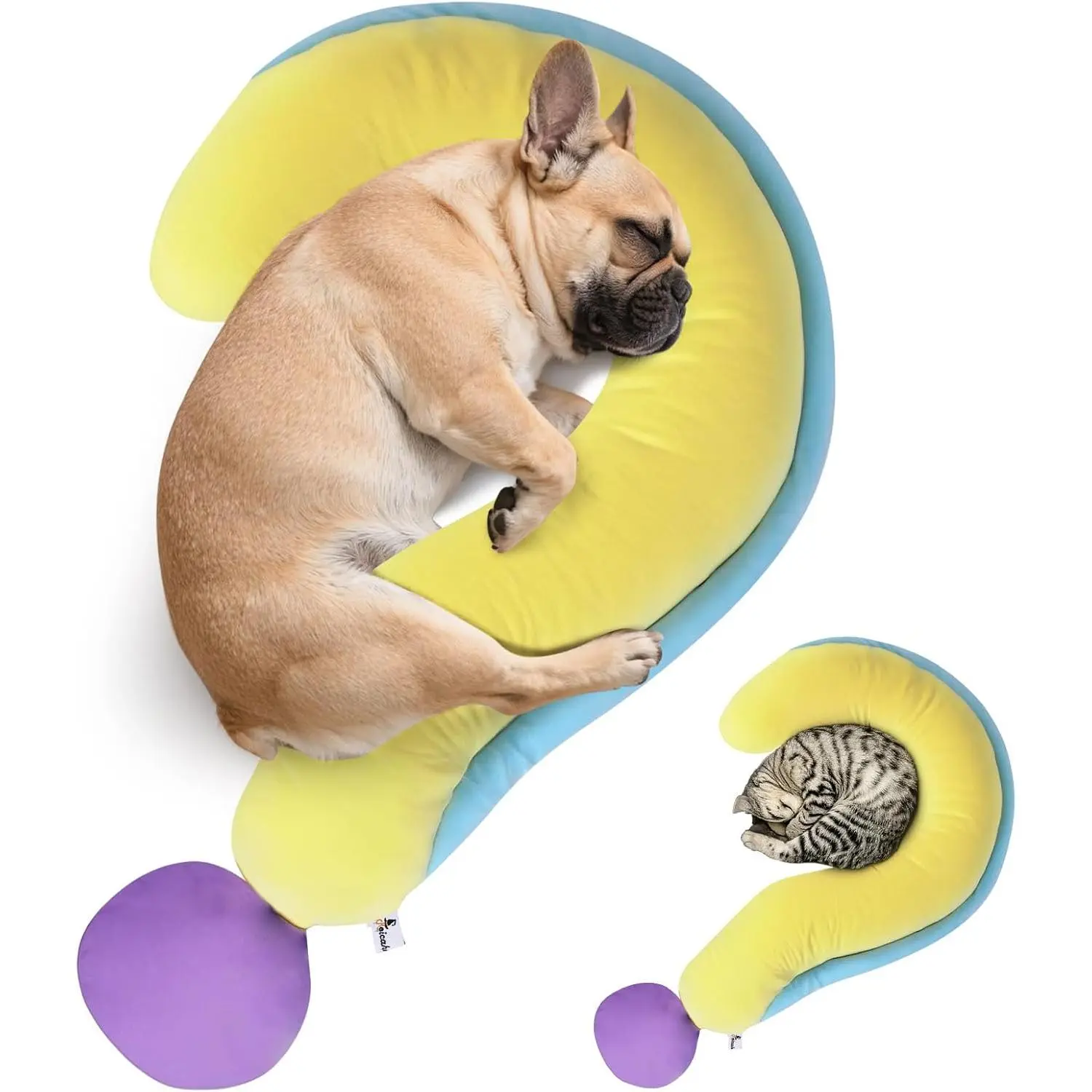 Dog Calming Pillow Soft Plush Cat Body Pillows for Small/Medium/Large Dogs, Cozy Cotton-Filled Dog Neck Pillow, Cute Design for Rest and Relaxation