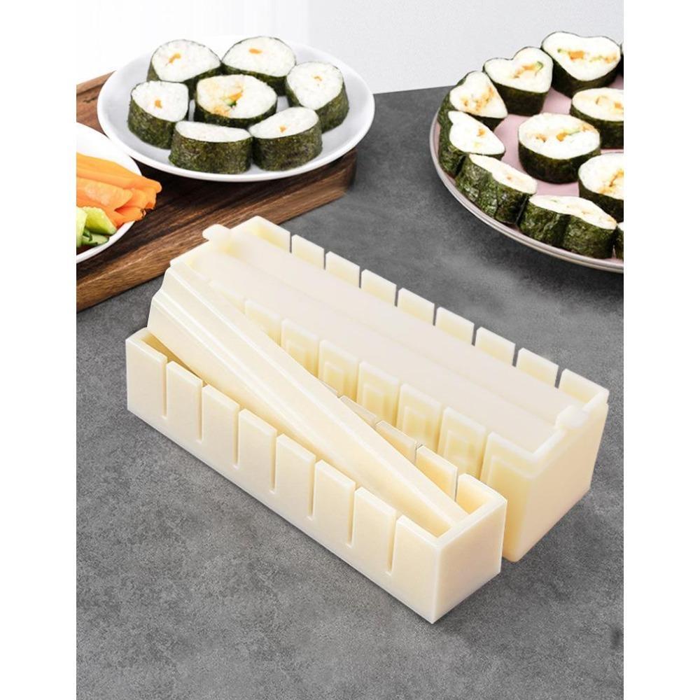Sushi Mold Household Sushi Tool Set, Seaweed Rice Roll Maker & Nori Easy Sushi Kit, Complete Set for Home Cooking