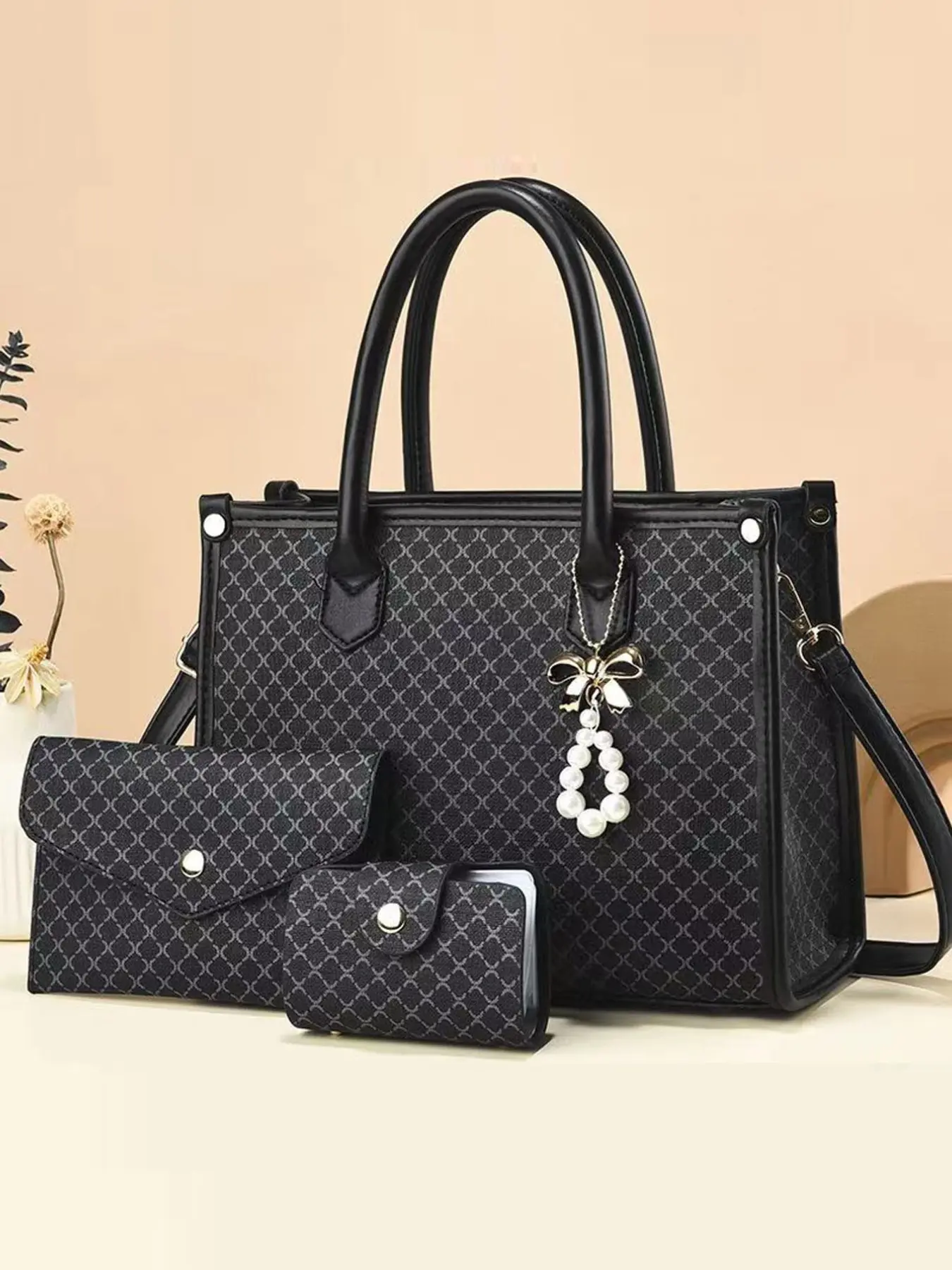 Fashion Three-Piece Retro Crossbody Handbag Set, Multi-Functional Large Capacity Bag, Stylish Design, Perfect for Travel and Shopping