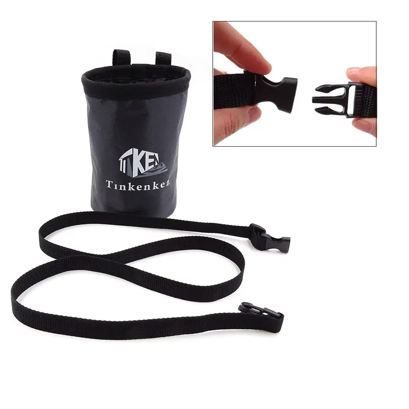 Outdoor mountaineering waist hanging rock climbing single pole weightlifting products storage bag anti-skid powder bag children's bouldering magnesium powder bag