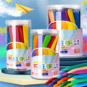 Washable Non Staining Crayons Set for Toddlers Kids, Non Toxic Smooth Drawing Crayons, 12/24/36 Color Options, School Art Supplies, Stress Relief Coloring Toy, Perfect Birthday Christmas Holiday Gift for Boys Girls Ages 3+