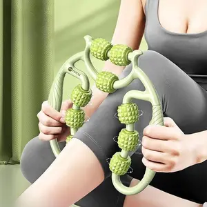 9-Wheel Ring Leg Massager – Thigh & Calf Roller Tool, Leg Massage Ring for Muscle Relaxation, Yoga Fitness Roller for Women