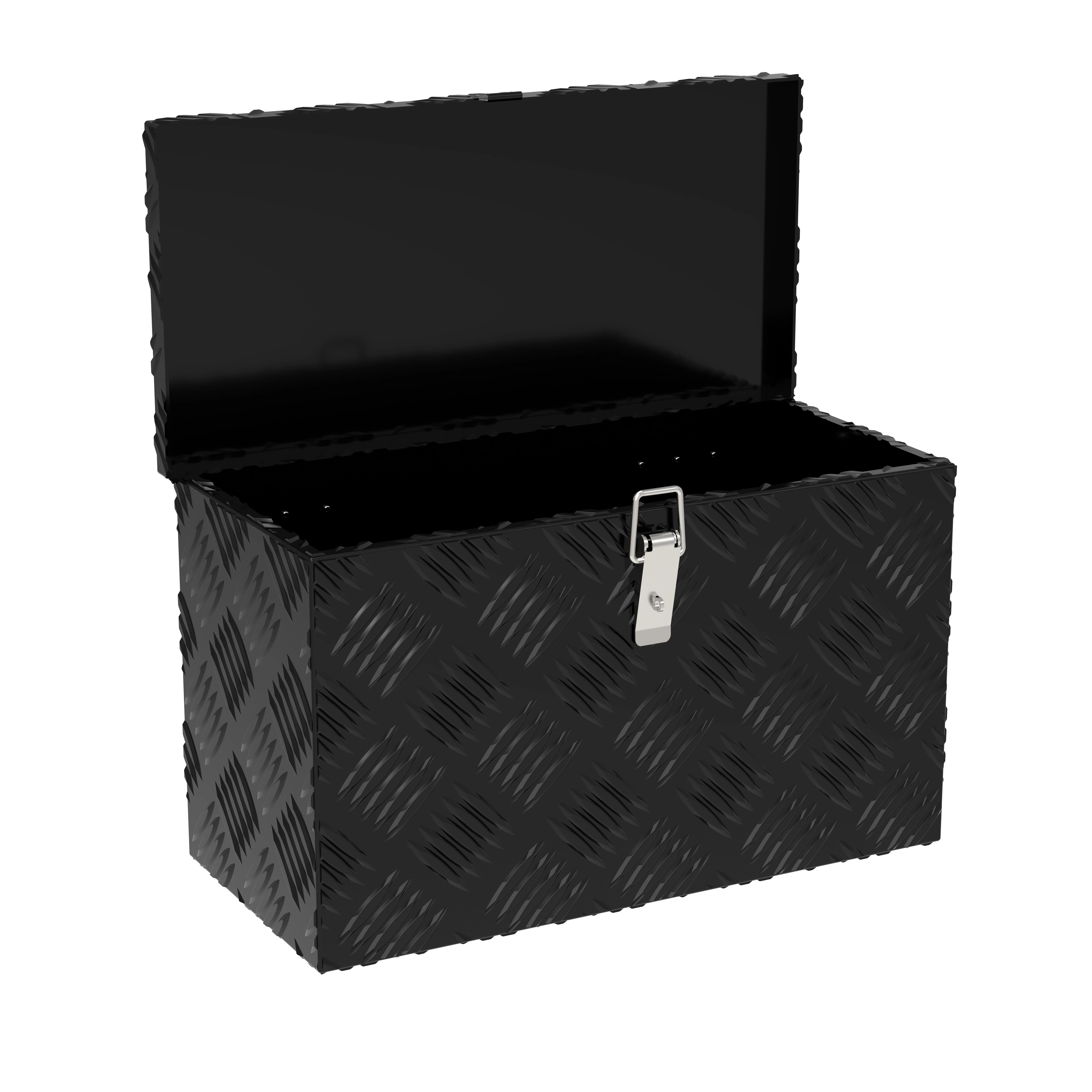 XKV Heavy Duty Storage Aluminum Truck Tool Box Storage,16 * 7.5 * 10" w/Lock and Keys Waterproof Tool box Designed For Pickup Truck,Black Bar Chest Box Organizer For Pickup,Truck Bed,RV,Trailer