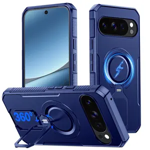 Rotating Magnetic Ring Phone Case | Heavy Duty Shockproof for Pixel 10 Pro XL KS76