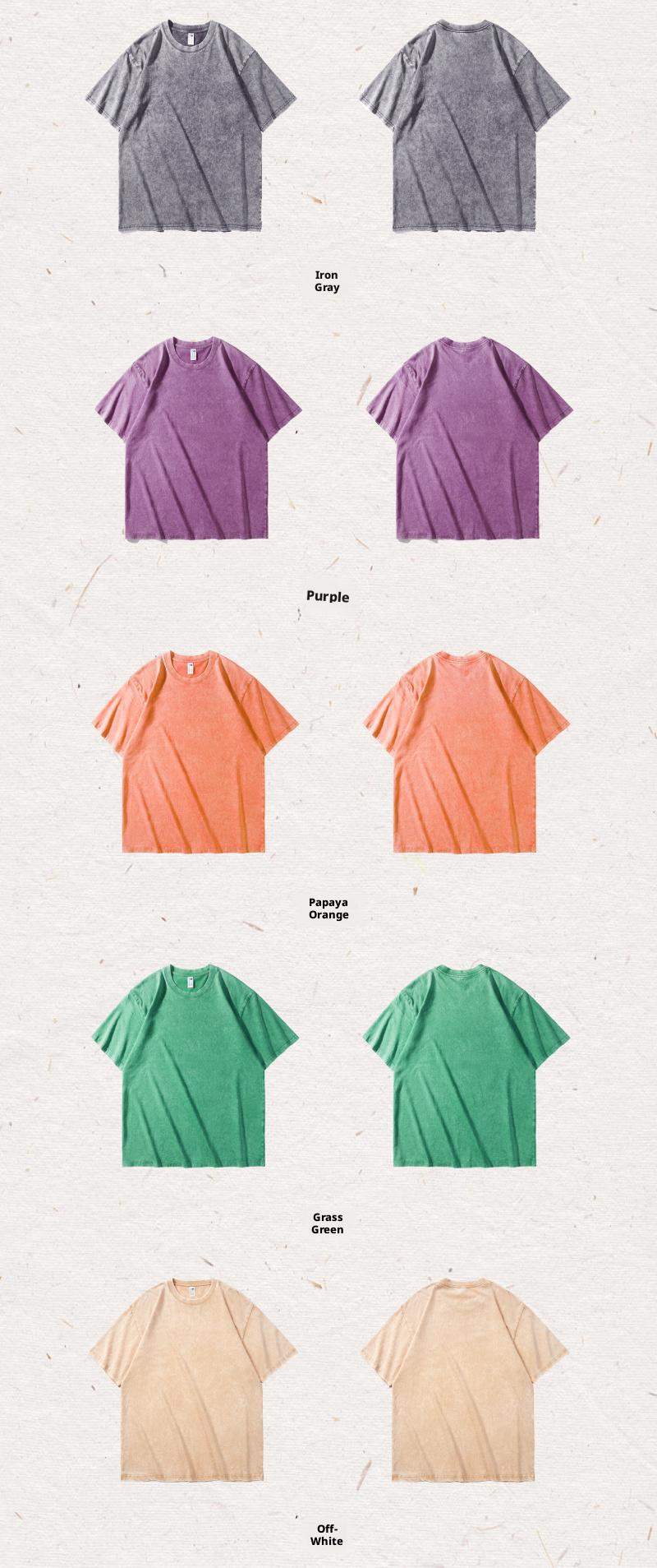 Oversized T-shirts for Men Gym Vintage Heavyweight T-shirts Cotton Workout Acid Wash Baggy Tees Half Short Sleeve Summer Top Casual Loose Fit Solid Streetwear Comfortable Tees