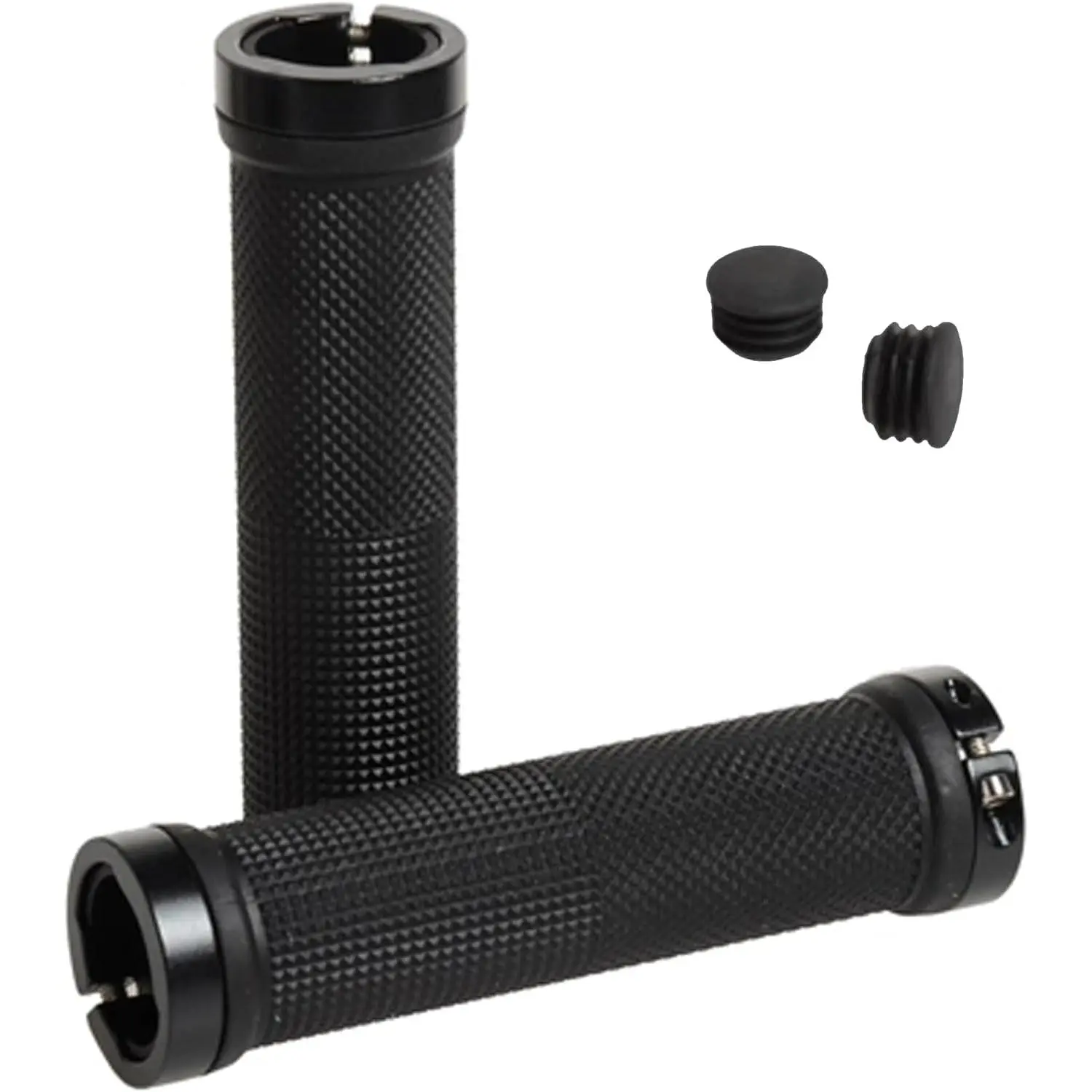 2 Pack Lock  Grips, Non-Slip Mountain  Handles | Sturdy clamping rings, soft anti-slip rubber, -proof shock-absorbing grips for mountain  riders