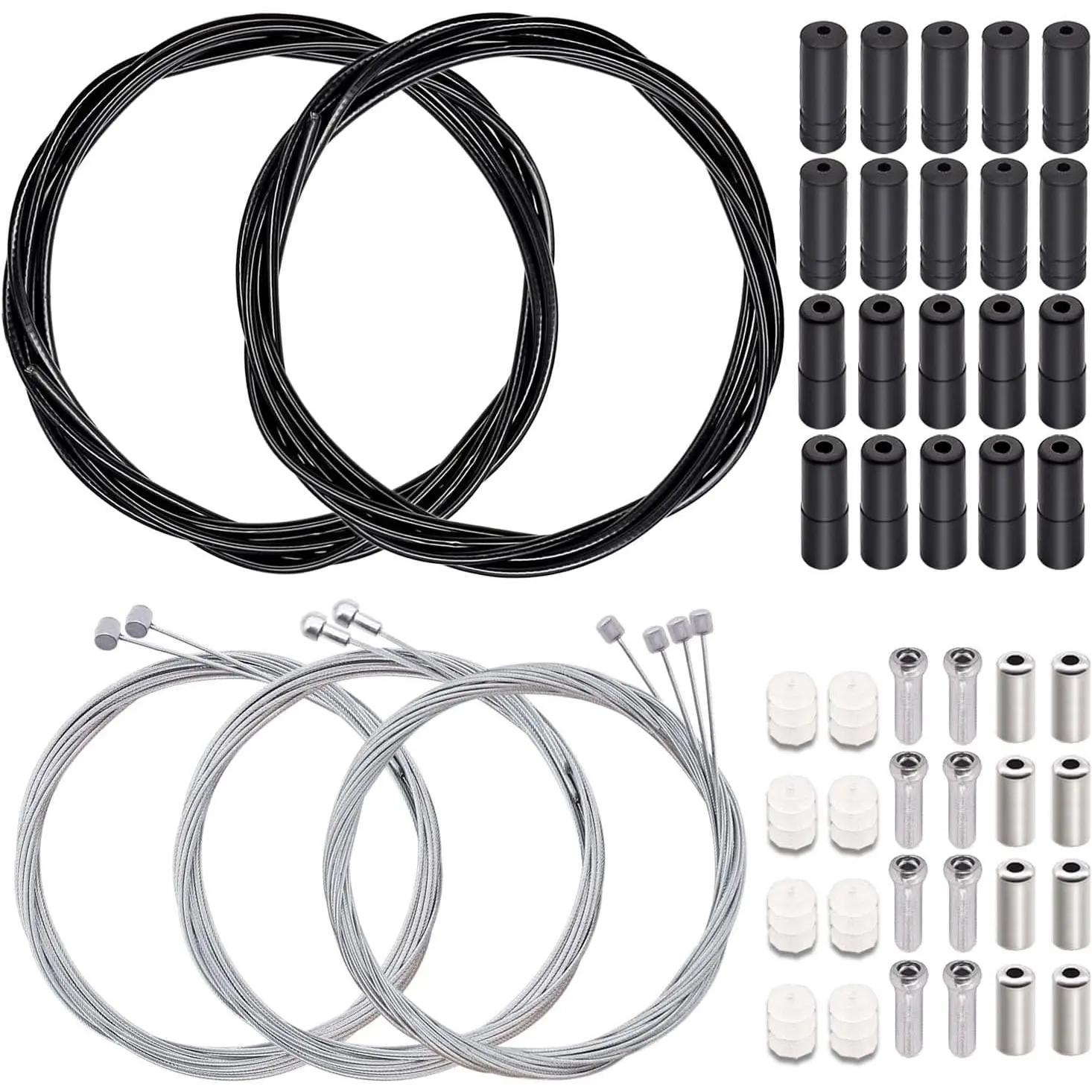 Bicycle Brake Cable Shift Cable Bike Cable Housing Kit Bicycle Transmission Line for Mountain Road Bike Bicycle Repair