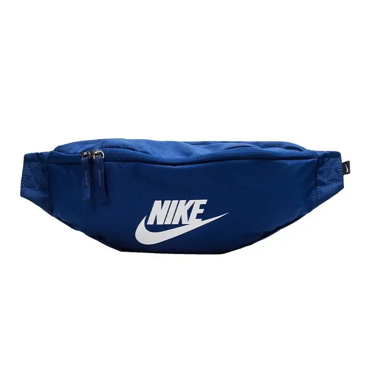 Nike Casual Zippered Polyester Waist Bag for Men and Women, Unisex Blue Style