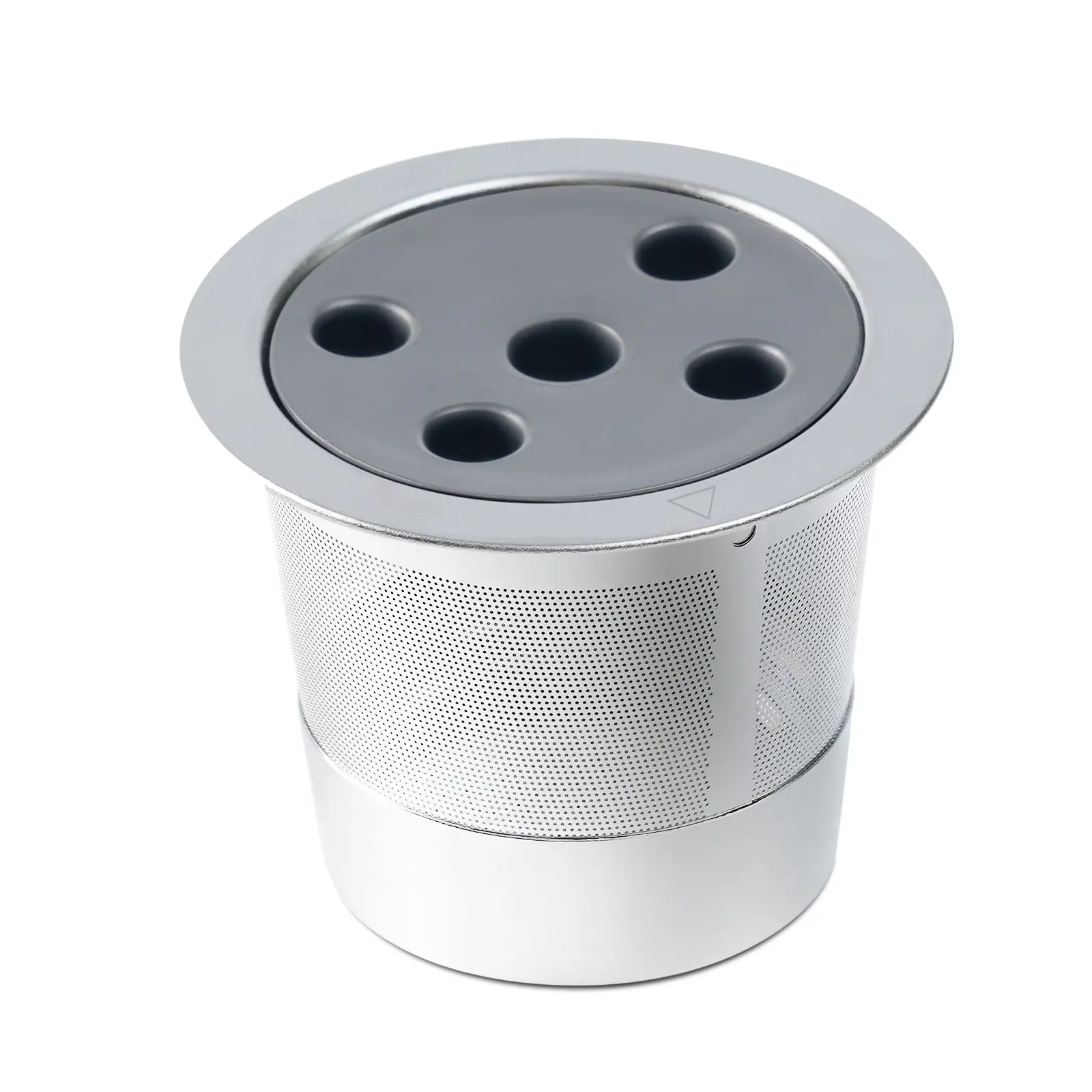 Stainless Steel Reusable K Cups for Keurig Supreme & Supreme Plus, Five Hole Universal Keurig Refillable coffee pod filter with MultiStream Universal Coffee Pods Mesh