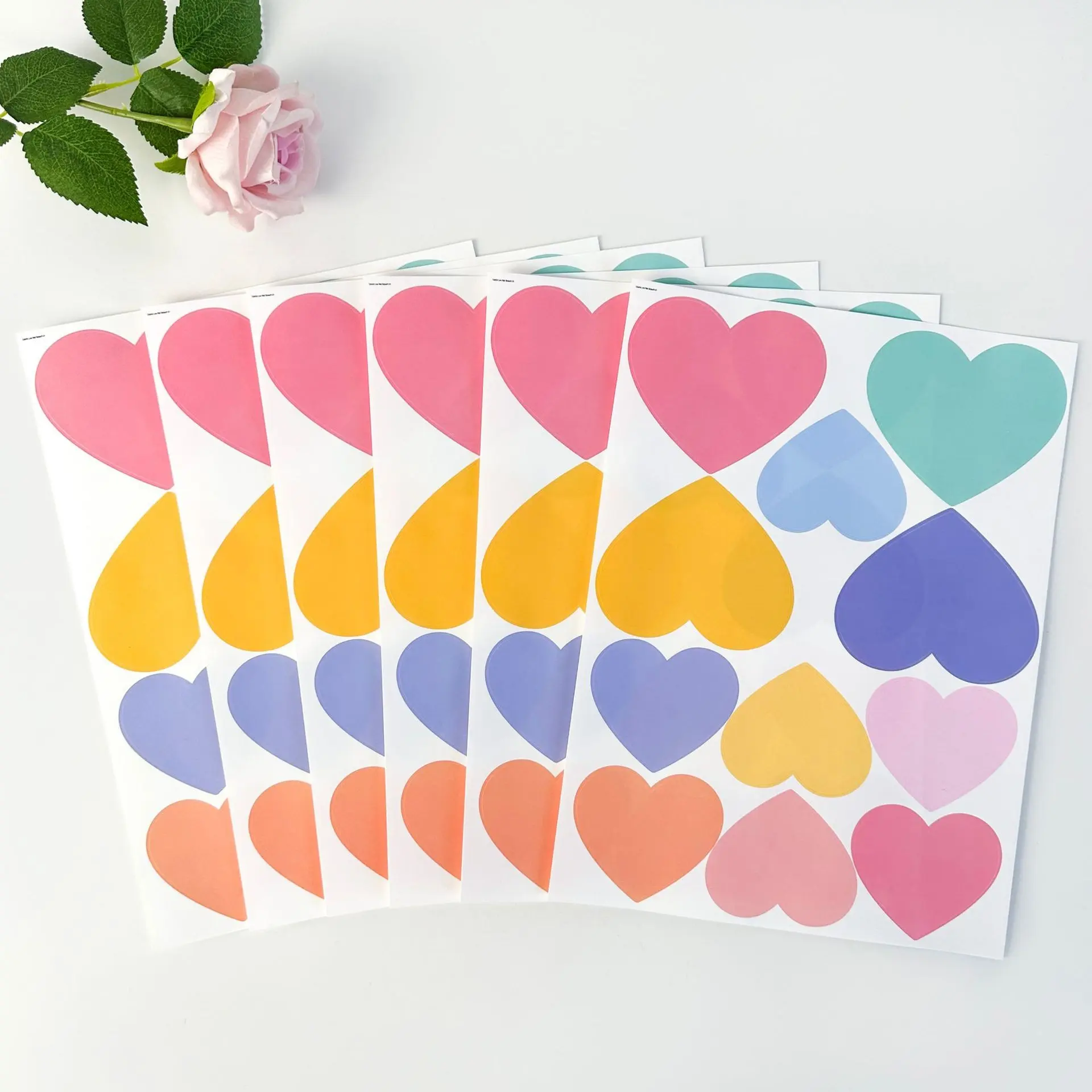 Colorful Star Love Wall Decals Wall Sticker for bedroom, Playroom, Daycare, Nursery, Playroom, Classroom, School, Refrigerator Stickers Window stickers, DIY Home Decoration(Waterproof)