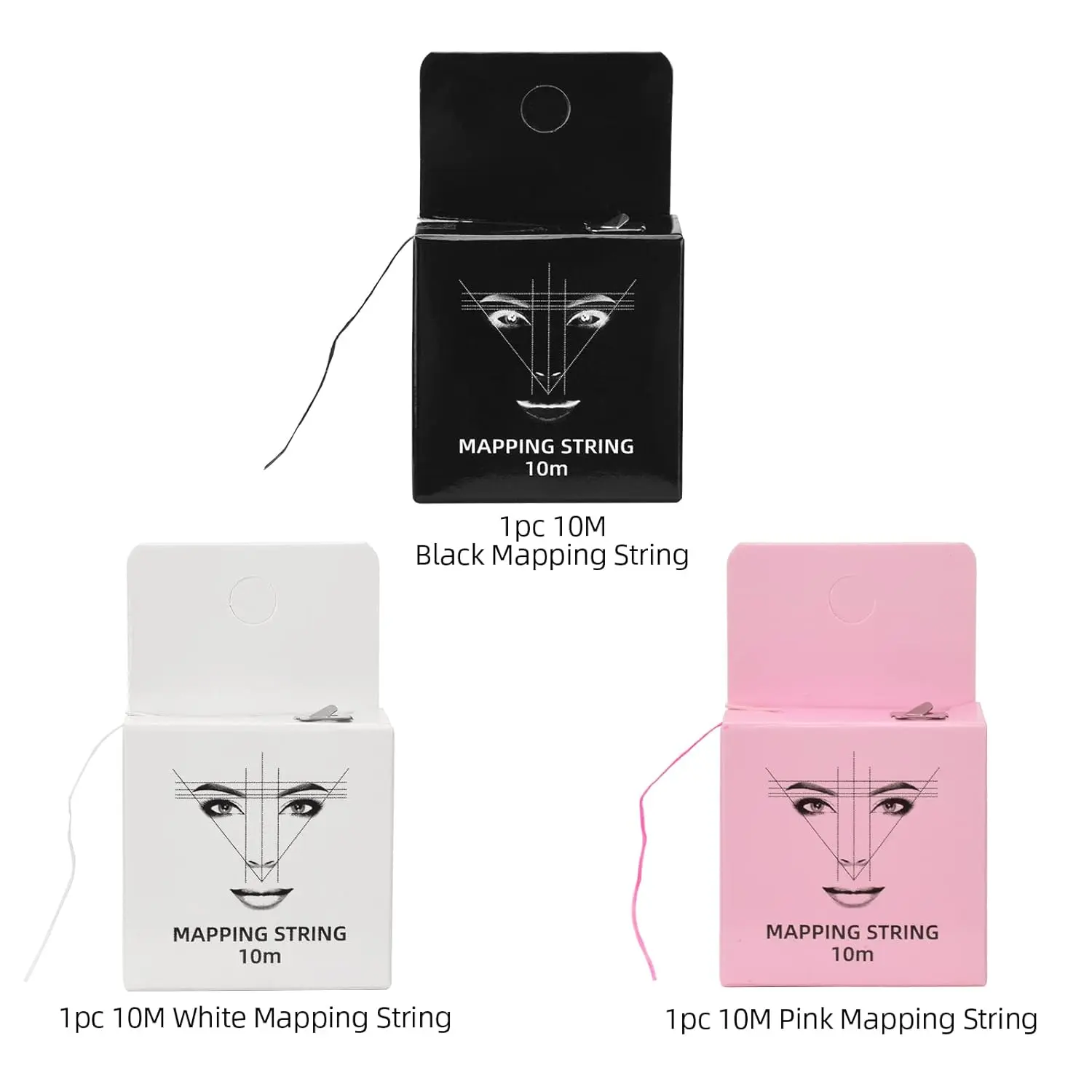 Pre-Inked Eyebrow Mapping String 10m Brow Marking Measuring Thread Microblading Tattoo Accessory Cosmetic Tools Eyebrow Design Beauty Enhancements