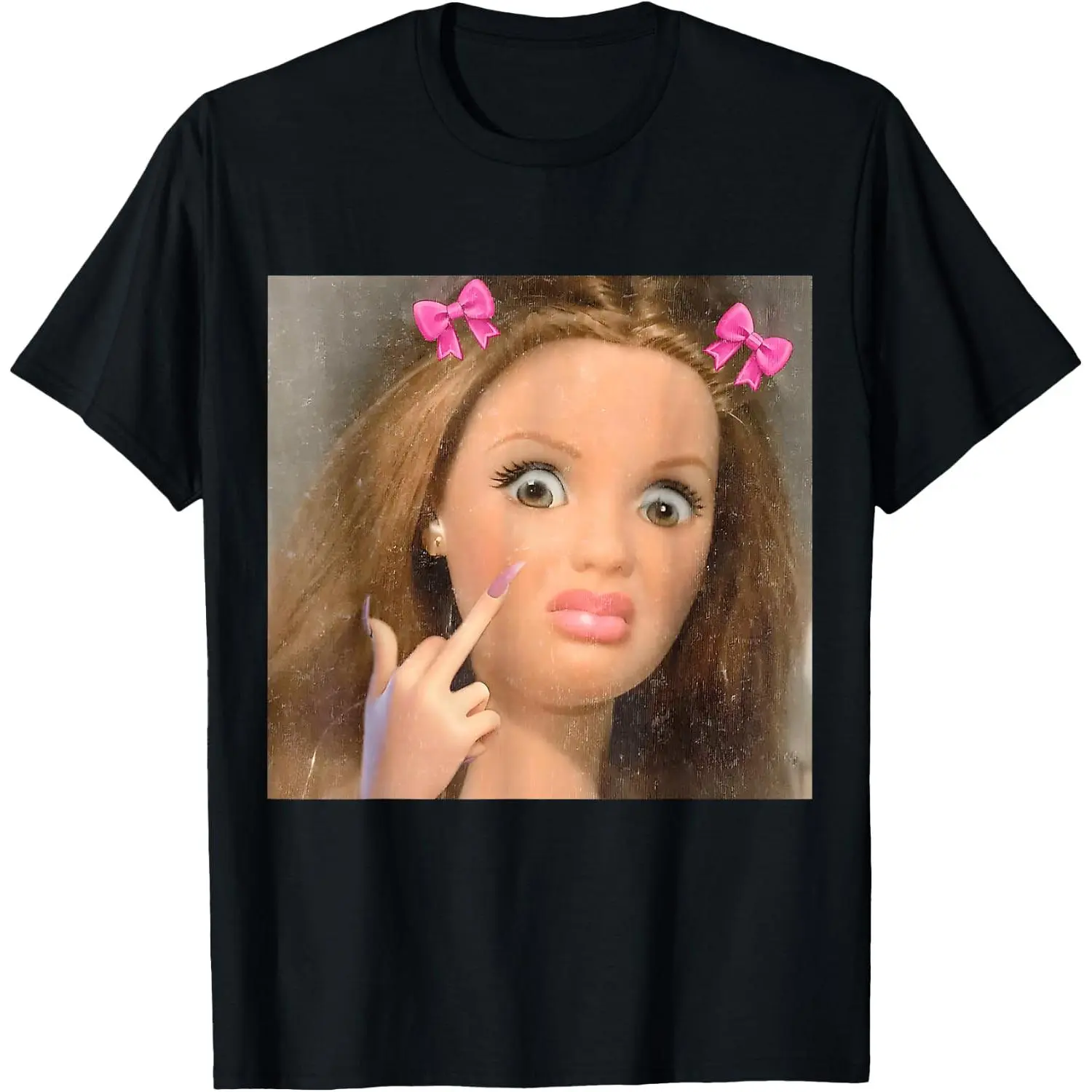 Funny Disgusting Doll face Meme T-Shirt