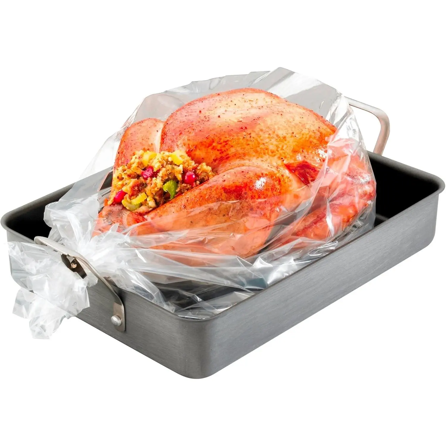 Oven Roasting Bags, 19 x 23.5 Inches Turkey Cooking Bags with Ties, Durable Nylon, Keeps Food Moist, Easy Cleanup, 2 Count