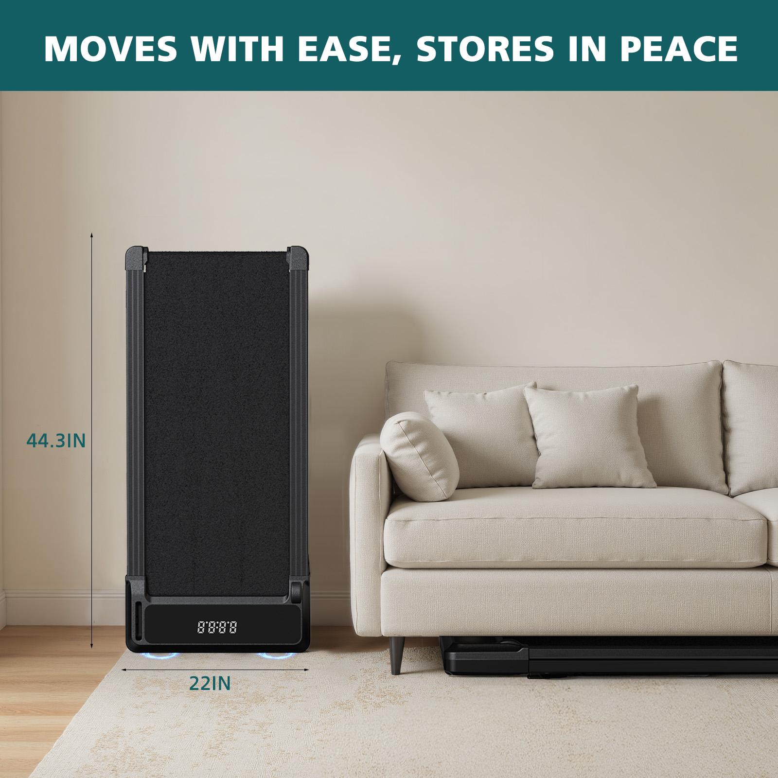 Walking Pad Treadmill, Under Desk Walking Machine with Adjustable Speed Settings, Portable Quiet Compact Treadmill for Home Office Workout