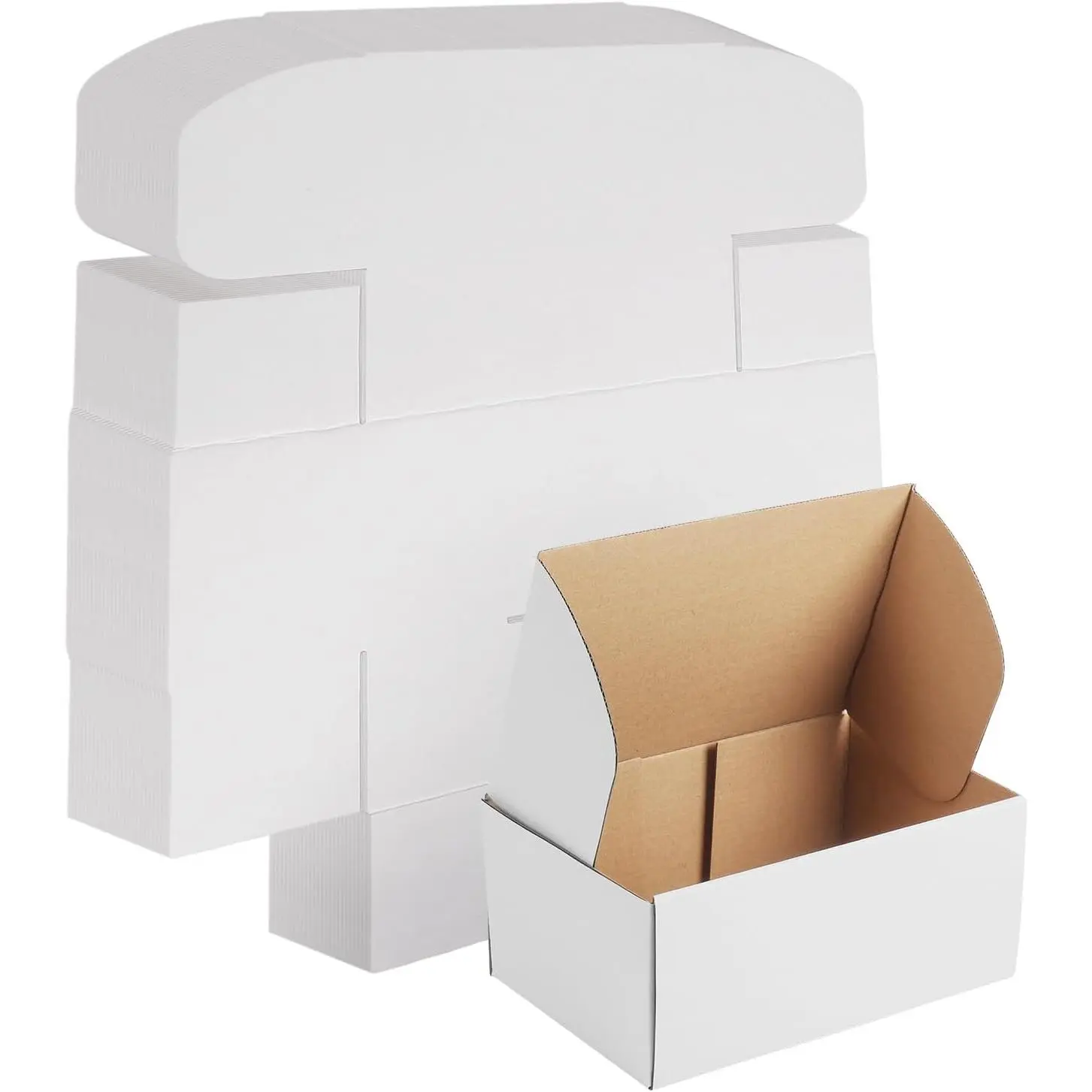 9X6X4 Shipping Box White Set of 25, 9 x 6 x 4 Corrugated Cardboard Box for Packaging Small Business, Literature Mailer