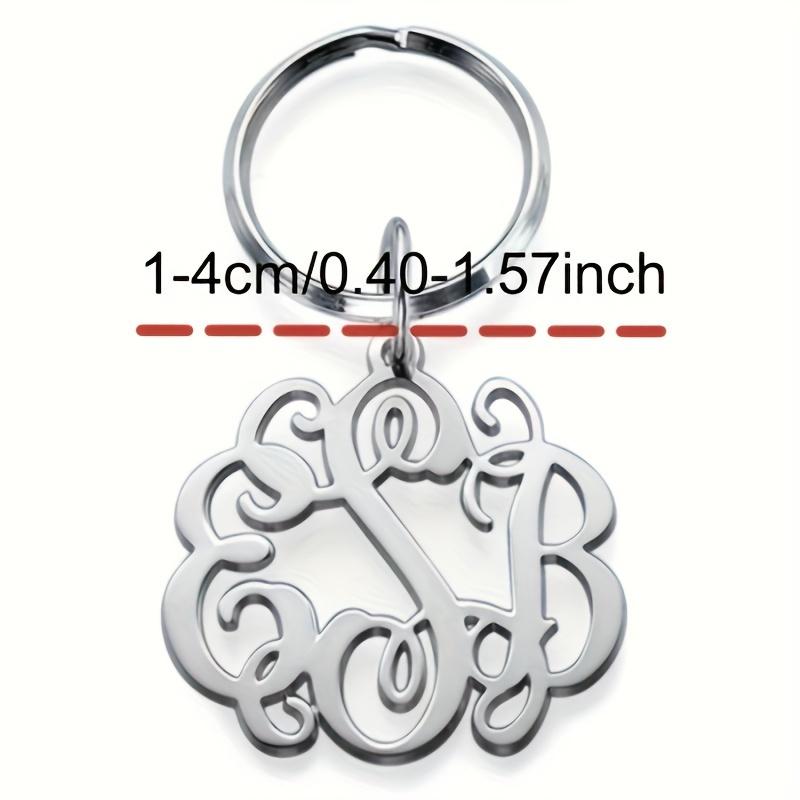 A Custom Letter Keychain Without a Chain - Elegantly Intertwined Letter Design, Unisex Heavy-Duty Key Ring - Perfect for Weddings, Anniversaries, And Birthday Gifts - Goldene Name Tag Pendant, Made of Stainless Steel, a Wedding Keepsake