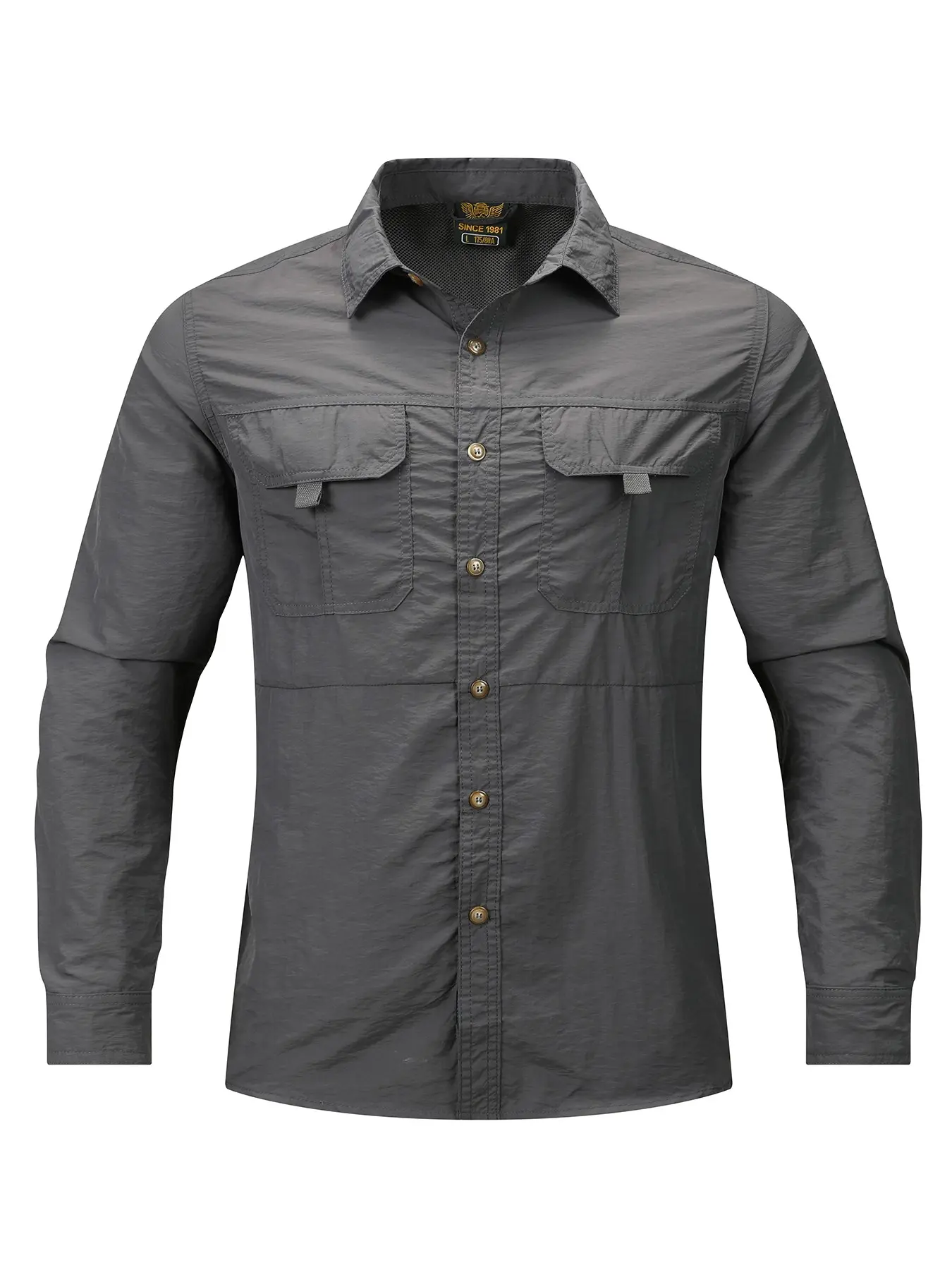 Men's Lightweight Quick-Dry Long Sleeve Shirt, Breathable Nylon, Casual Summer Outdoor Wear, Multiple Colors Available, Ideal for Daily Use