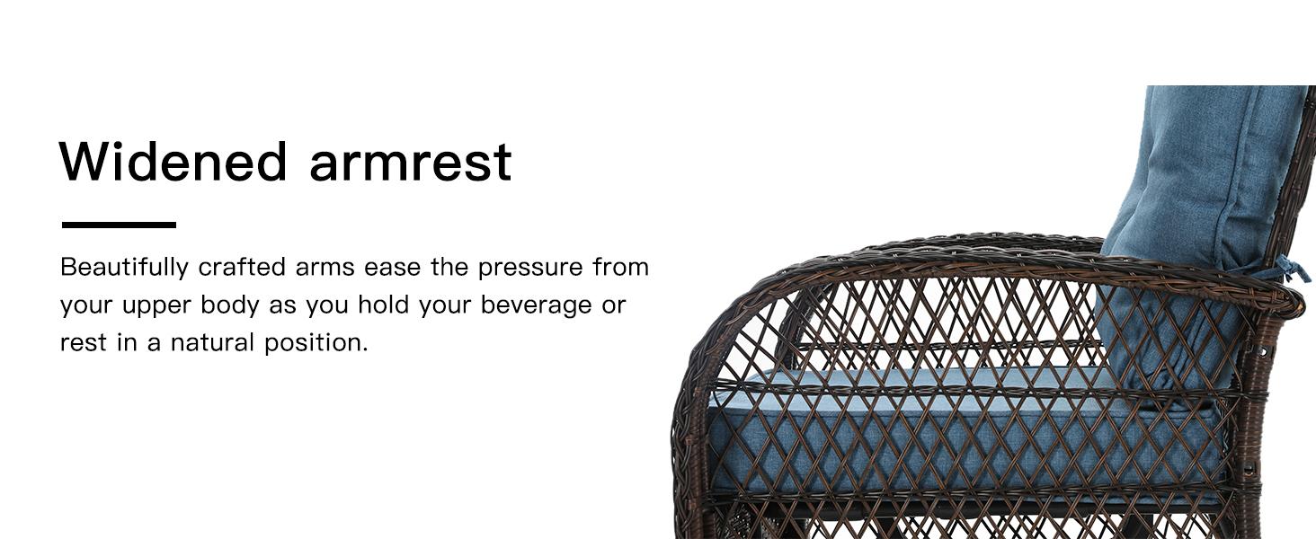 Amopatio Greenish Spring 3 Pieces Patio Bistro Set, Rattan Wicker Swivel Rocking Chairs with Thickened Cushions and Table, Comfortable Outdoor Furniture for Garden Lawn Amopatio Greenish Spring 3 Pieces Patio Bistro Set, Rattan Wicker Swivel Rocking Chairs with Thickened Cushions and Table, Comfortable Outdoor Furniture for Garden Lawn