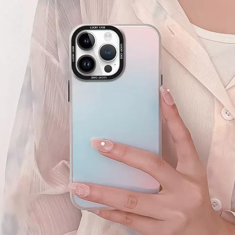 1PC Premium Holographic Gradient Phone Case for iPhone 17 Pro Case , Military-Grade Shockproof Cover Compatible with iPhone 17 16 15 14 / iPhone 13 phone case / iPhone 12 11 Pro Max &X XS Max.