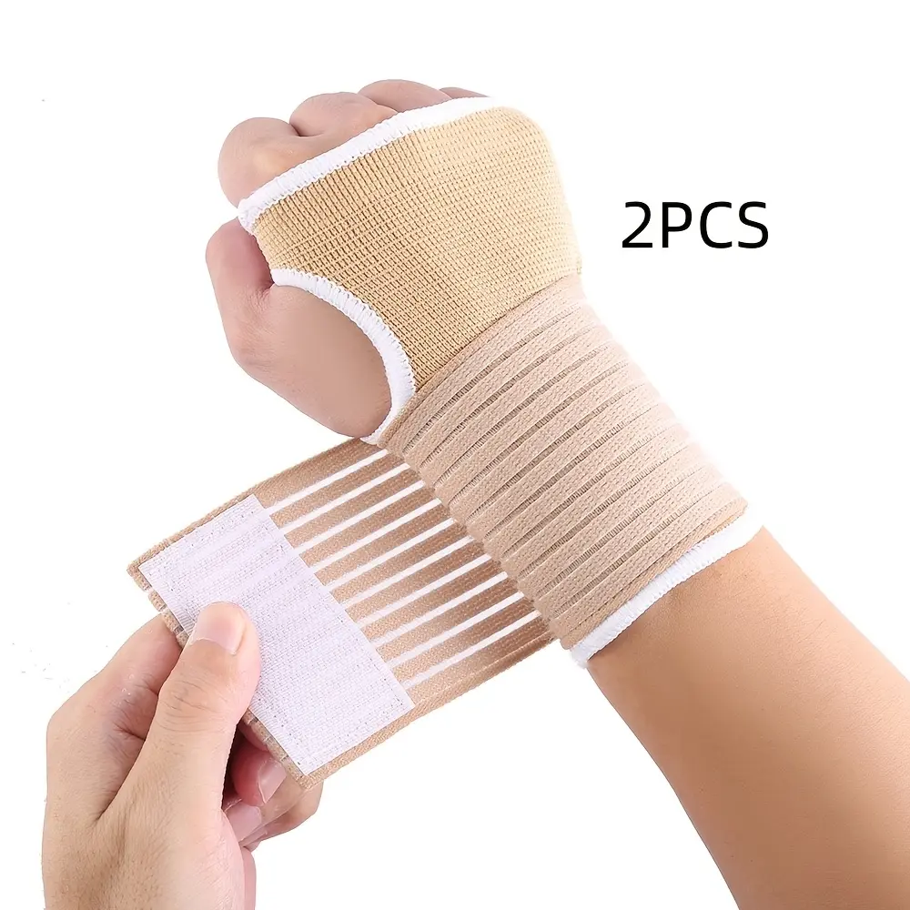 2pcs Adjustable Wrap Wristbands for Women and Men - Wrist Support for Work and Fitness