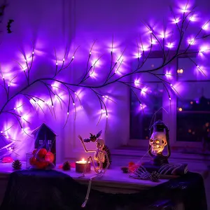 54led Halloween Decorative Lights, 1.8m USB Plug, 8 Flash Modes, Horror Theme, Perfect for Home Parties, Halloween, Easter, Thanksgiving