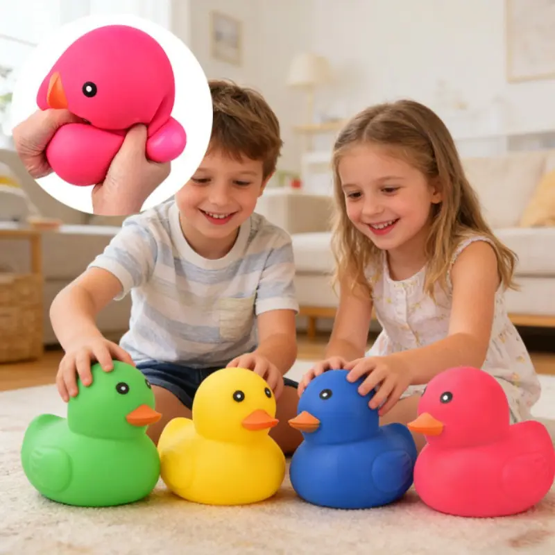 Large Tpr Stress Relief Duck Toy, Cartoon Compression Fidget Toy, Soft Gel Release Creative Slow Rebound, 1pc Cross-Border Bestseller
