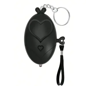 Heart-Shaped Portable Personal Alarm, Keychain Design for Women and Seniors, LED Light Self-Defense Alarm, Emergency Safety Device