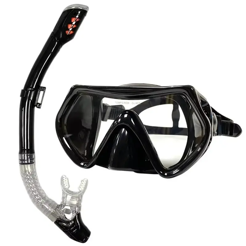 Scuba Mask Snorkel Set Silicone Full Dry Float Mask Adult Gear Outdoor Equipment, Diving Accessories for Adults, Waterproof Scuba Gear