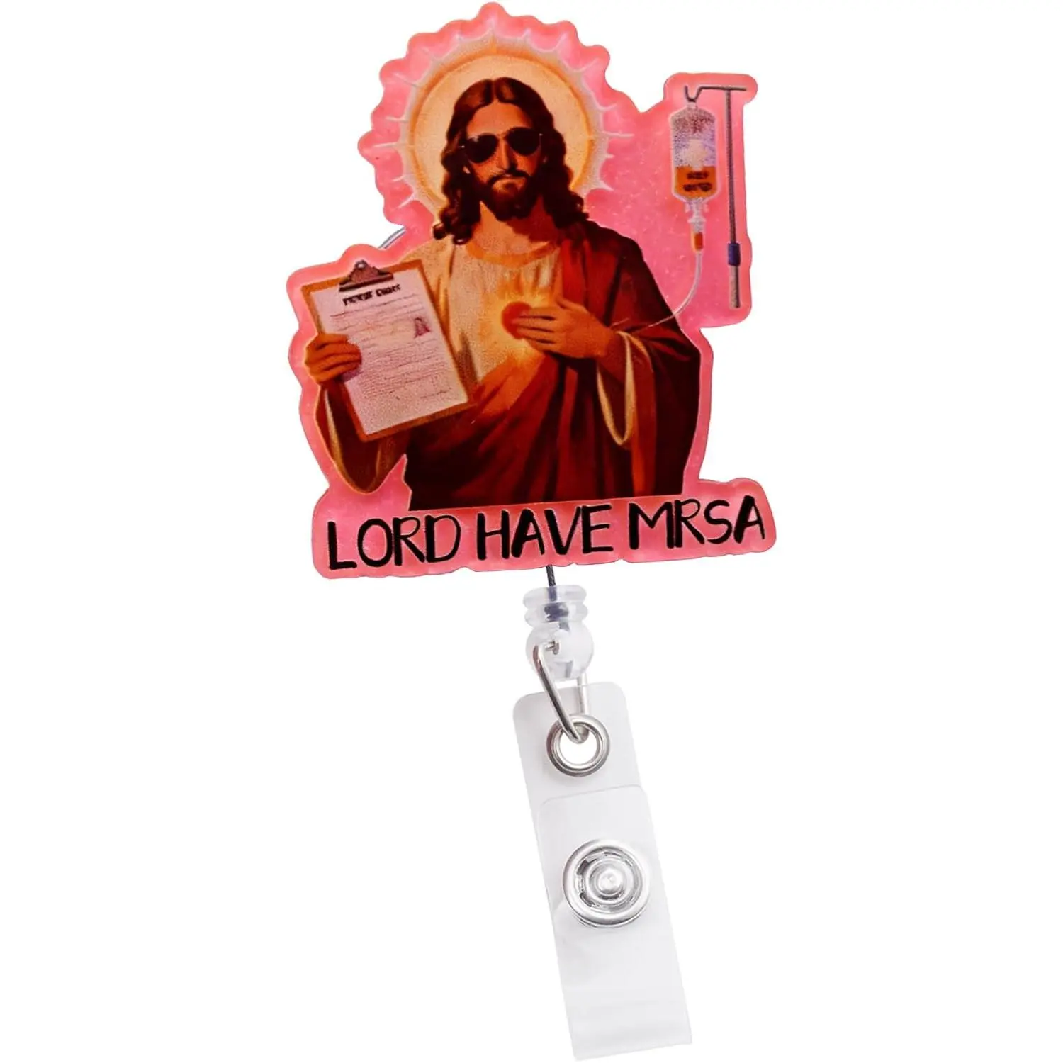 Lord Have MRSA Funny Nurse Badge Reel Cute Retractable ID Badge Holder, Nurse  & Accessories for RN, LPN, CNA, MA, BSN,  Student, , Teacher, Healthcare Workers