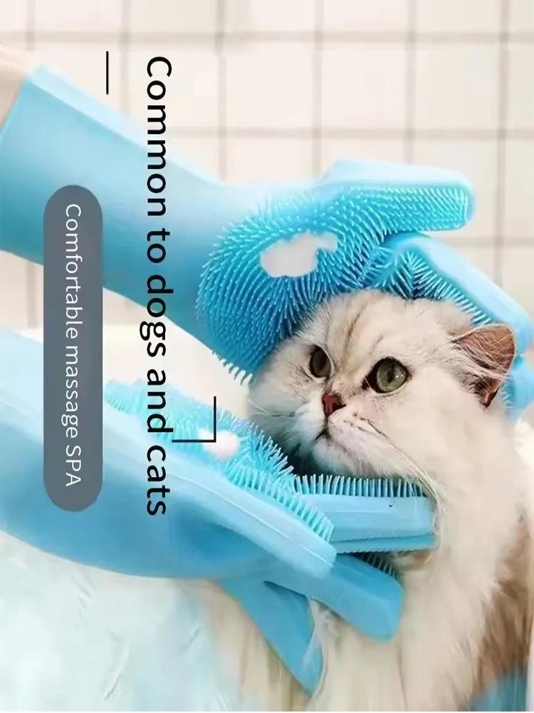 Pet Grooming Bathing Gloves Dog Cat Bathing Shampoo Scrubber Magic Massaging Cleaning Cleanner Sponge Silicon Hair Removal Glove Pet Grooming Bathing Gloves Dog Cat Bathing Shampoo Scrubber Magic Massaging Cleaning Cleanner Sponge Silicon Hair Removal Glove