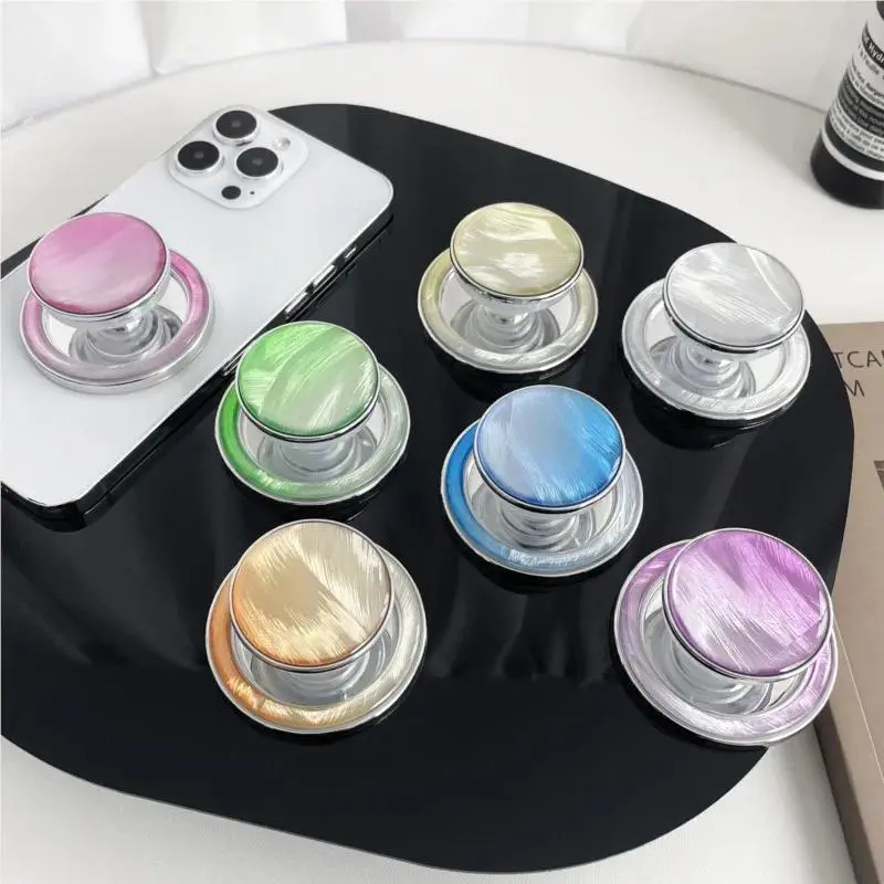MagSafe Magnetic Mobile Phone Grip Holder with Pearlescent Shell Pattern, Pop Socket Accessories for iPhone 17/16 Pro Max, Samsung Galaxy S26/S25, Ideal for iPhone Users & Handle Compatibility