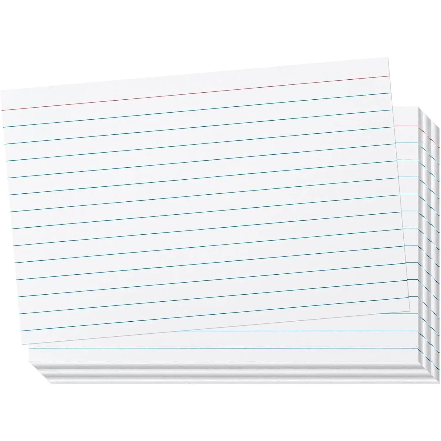 Heavy Weight 4x6 Ruled Index Cards 240GSM/90LB 100 Pack White Lined Note Cards 4 x 6 Flashcards for Studying, Note Taking and To Do List