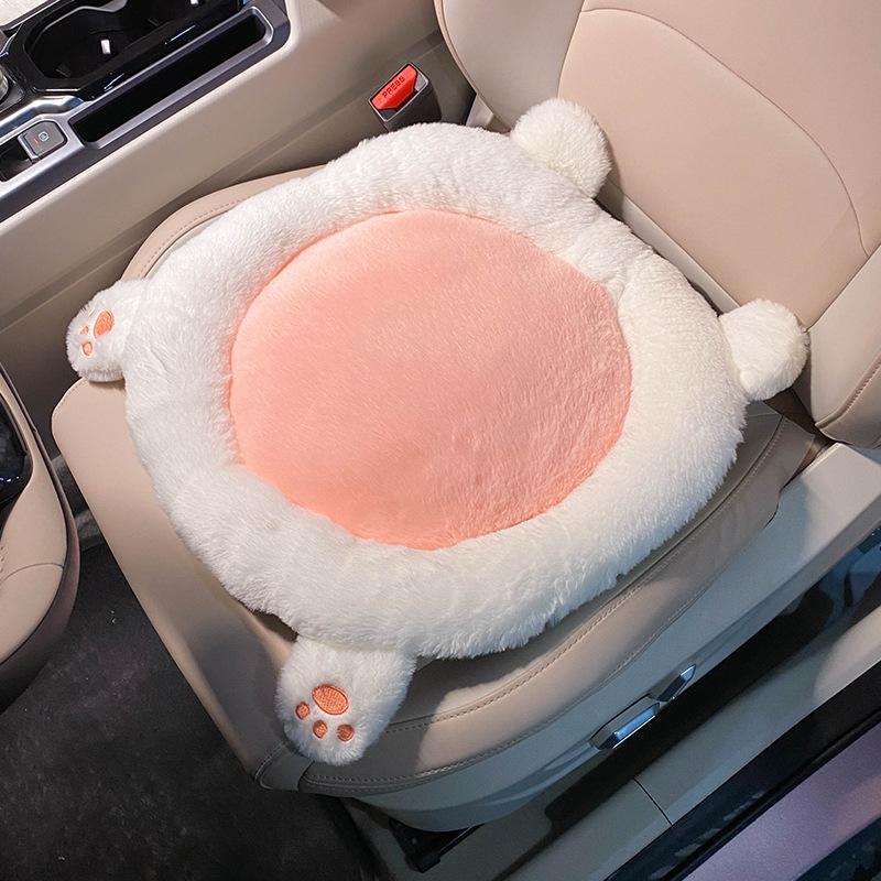 Plush Cartoon Panda/Rabbit Car Waist Neck Pillow Seat Cushion Sofa Office Rest Chair Pad Girl Women Lovers Car Interior Cute