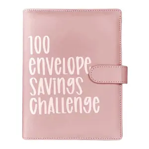 100 Envelope Saving Challenge Binder, Budget Binder and Savings Challenge Planner, Money Organizer Notebook